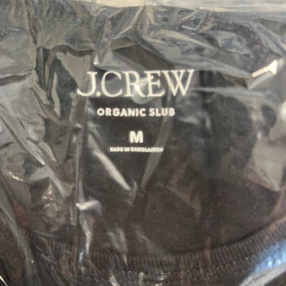 NWT J. Crew Black Slim-Fit Organic Slub Cotton Crewneck T-Shirt - Picture 3 of 8
